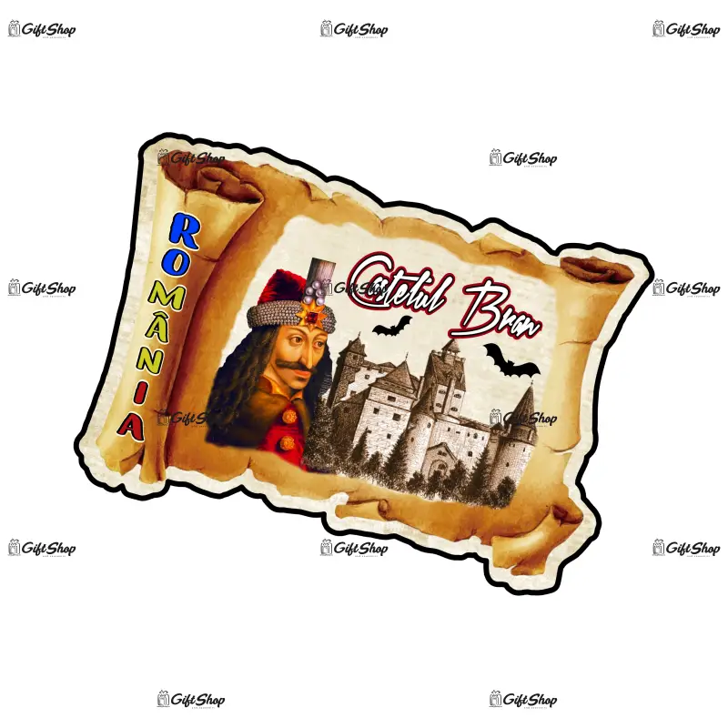 Castelul bran, vlad tepes, romania, magnet frigider mgs143